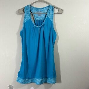 Attivo Women's Blue Racerback Tank Top Size L Activewear